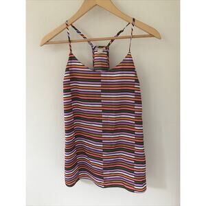 J Crew Womens Striped Colorful Polyester Quick Dry Travel Tank Top 00 29" XS S